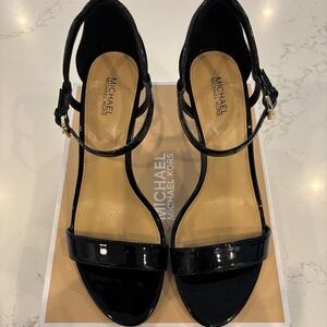Michael Kors Black Patent Sandals